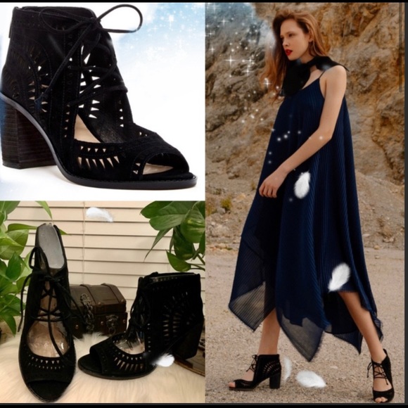 Vince Camuto Tarita Cutout Lace-Up Booties. - Picture 7 of 10